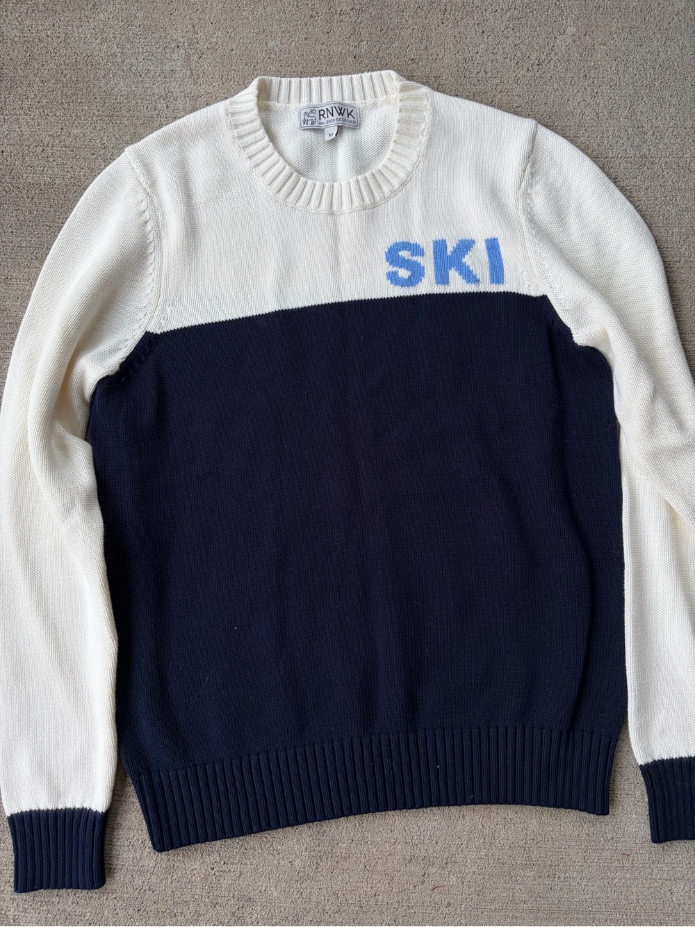 Renwick RNWK Ski knit color block sweater jumper long sleeve women’s top MD